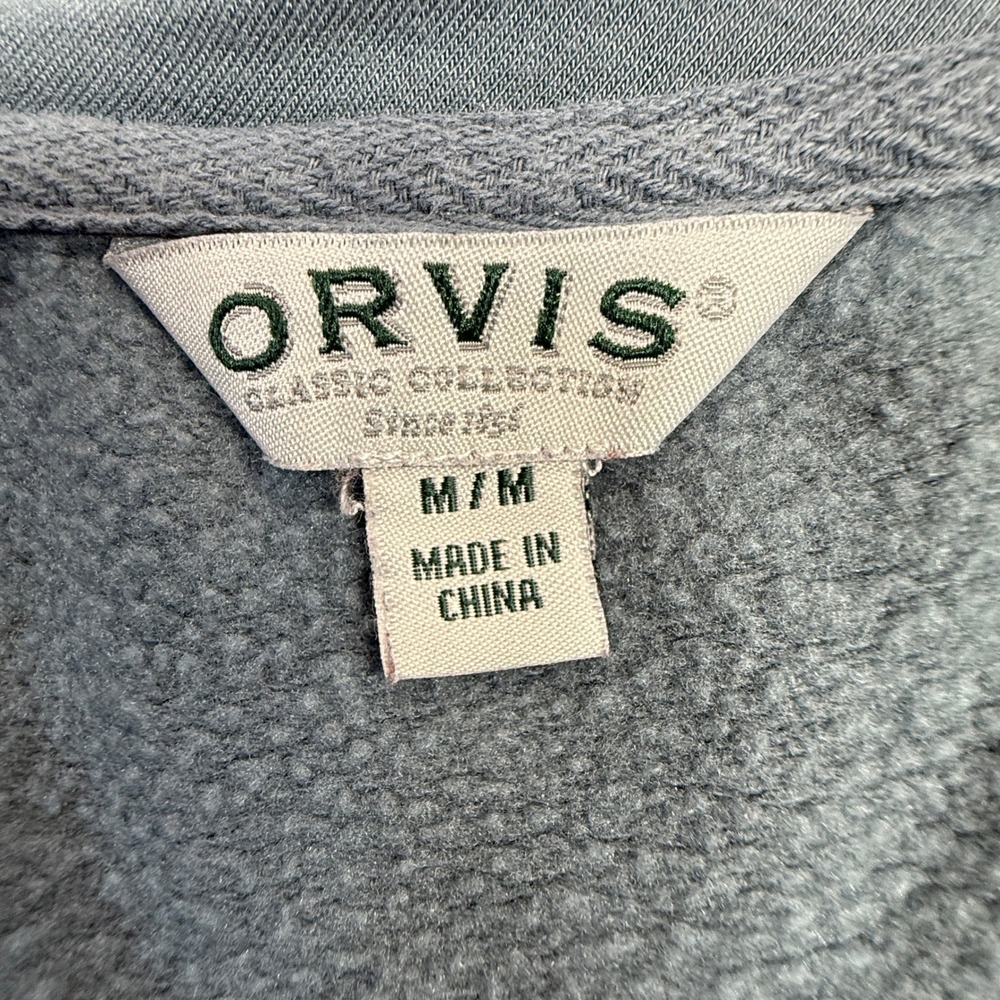 Orvis Women Sage Green V-Neck Modal Blend Sweatshirt Pullover Size M 1720418 - Picture 3 of 10
